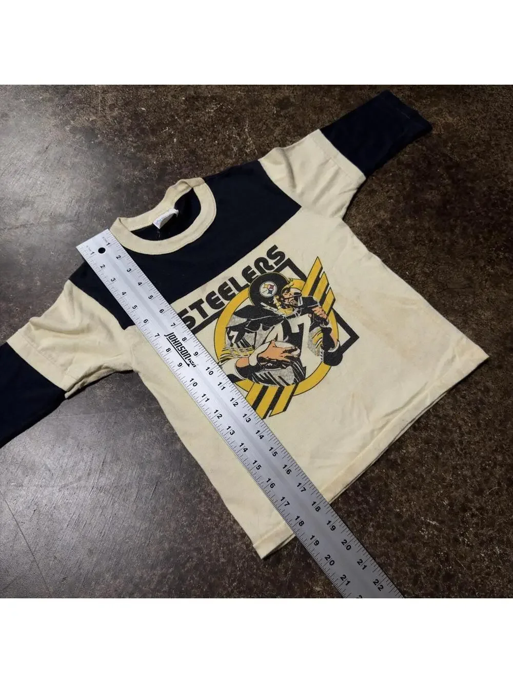 Vintage 80s Pittsburgh Steelers NFL Single Stitch Graphic T-Shirt Youth 10-12